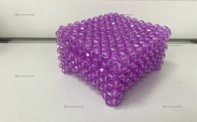 Купить Шкатулка из бусин лиловая б/у , в Казань Цена:2500рублей
