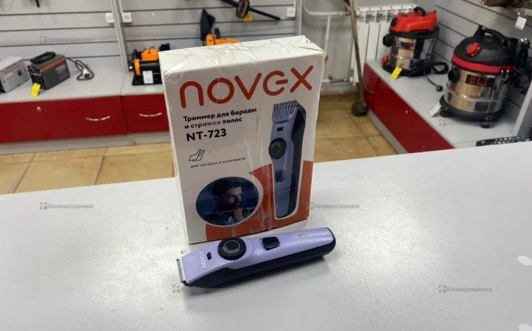 Триммер для стрижки волос Novex NT-723 (4 Вт, цвет черный + светло-голубой)