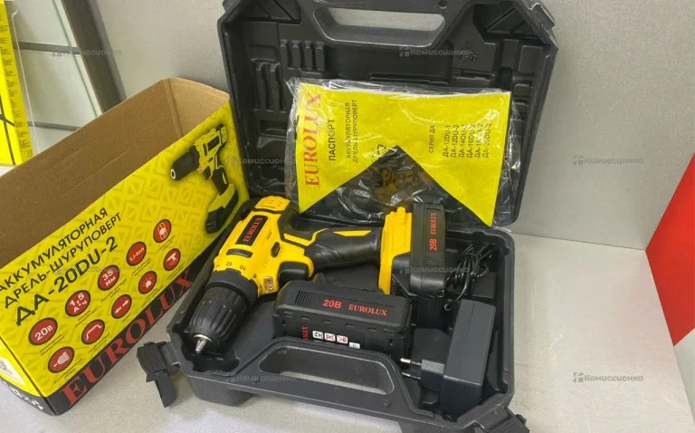 Дрель-шуруповерт аккумуляторная Eurolux ДА-20DU-2