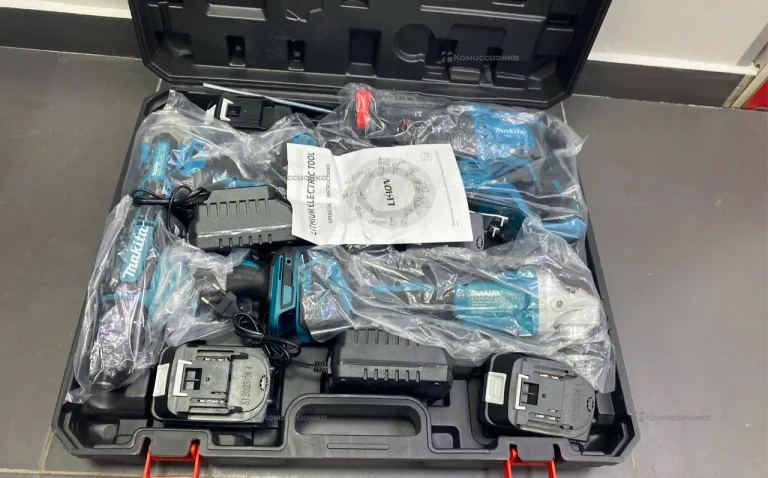 Набор Makita 4в1 (Перф/УШМ/Шурп/Гайк-т)