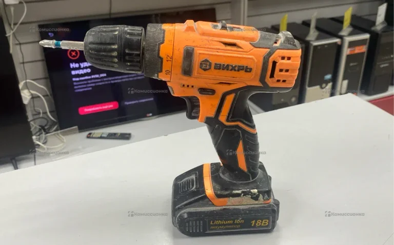 Аккумуляторная дрель-шуруповерт ВИХРЬ ДА-18Л-2КА