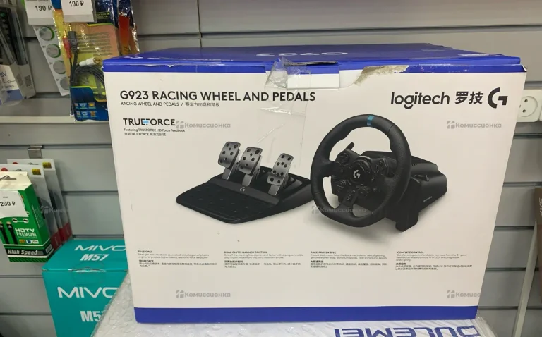 Руль Logitech G923 с педалями + KPP Logitech Drivi