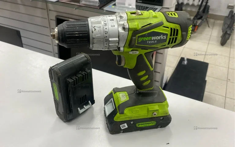 Дрель-шуруповерт greenworks GD24DD 0