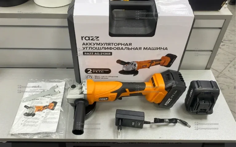 Аккумуляторная УШМ Razz AG-213KR