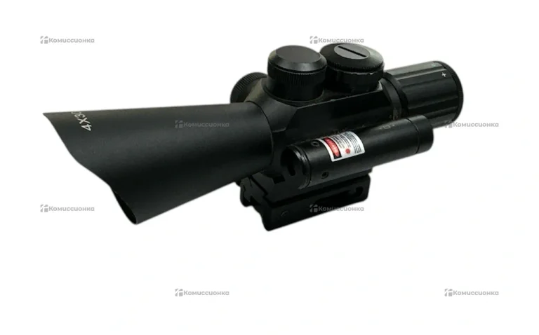 Оптический прицел с красным лазером 4х30
