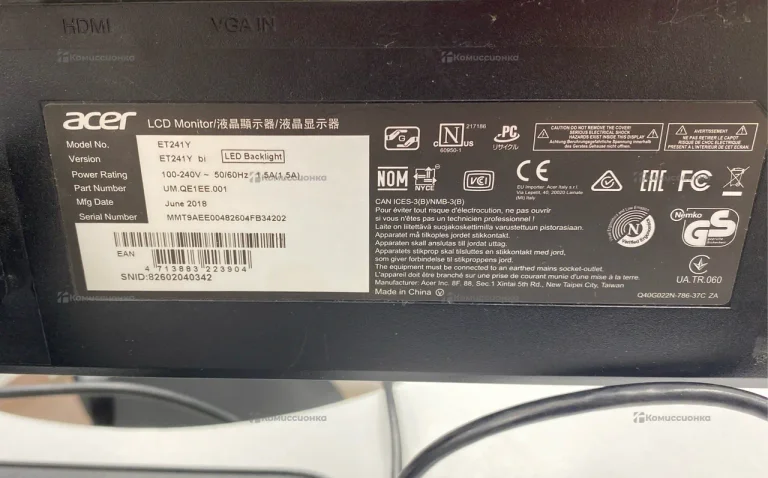 Монитор Acer ET241Ybi
