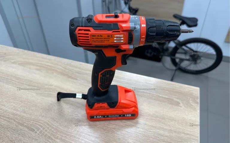 Аккумуляторная дрель шуруповёрт СПЕЦ БДА-18-ЛИ