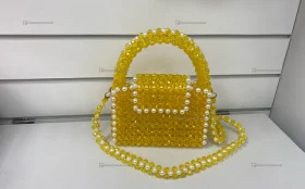 Купить Сумка женская из бусин янтарный б/у , в Казань Цена:3000рублей