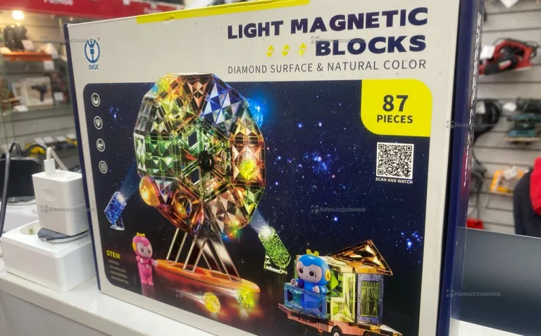 Магнитный конструктор Волшебное колесо с подсветкой, 87 деталей