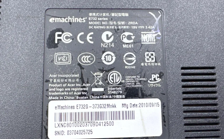 Ноутбук  emachines