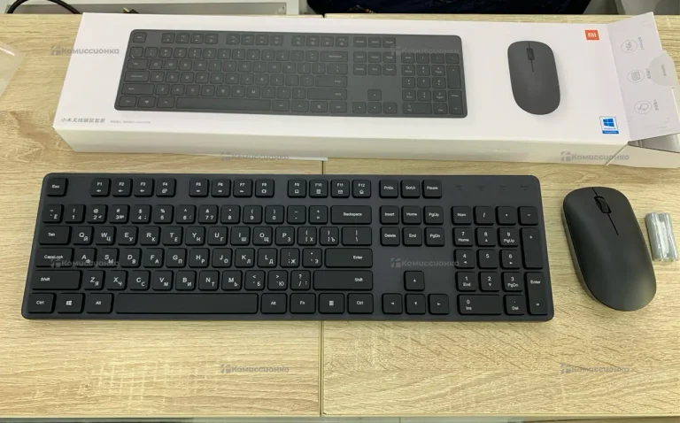 Клавиатура и мышь Xiaomi Mi Wireless Keyboard and Mouse Combo ENG WXJS01YM Русские буквы (черный)