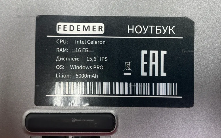 Ноутбук  Fedemer N5095