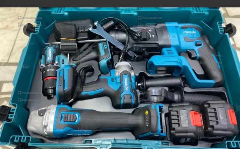 Набор Makita 4в1 (Перф/УШМ/Шурп/Гайк-т)
