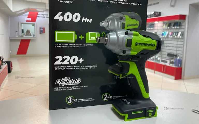 Аккумуляторный ударный гайковерт greenworks GD24IW