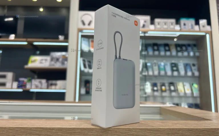 Внешний аккумулятор Xiaomi Mi Power Bank With Cable USB-C 10000mAh Pocket Version P15ZM (голубой, си