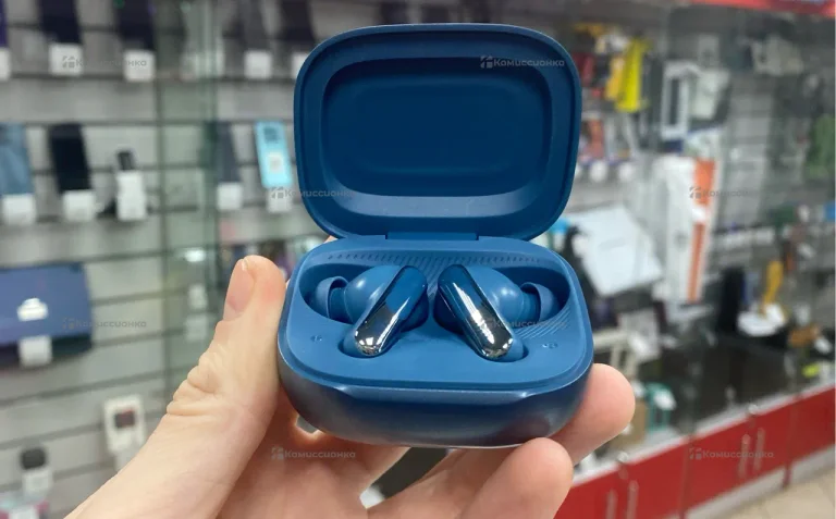 Наушники  с дисплеем голубые
