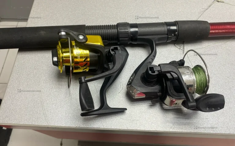 Спиннинг красный/ катушка в комплекте