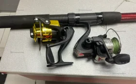 Купить Спиннинг красный/ катушка в комплекте б/у , в Самара Цена:490рублей