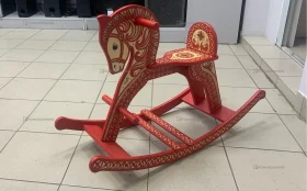 Лошадь-качалка мизинская роспись