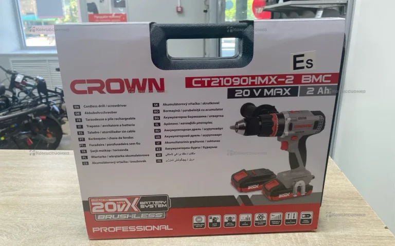 Аккумуляторный шуруповерт CROWN BL CT21090HMX-2 BMC