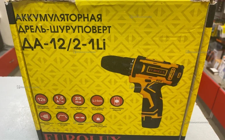 Аккумуляторный дрель-шуруповерт Eurolux ДА-12/2Li