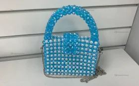 Купить Сумка женская из бусин голубой жемчуг б/у , в Казань Цена:3000рублей