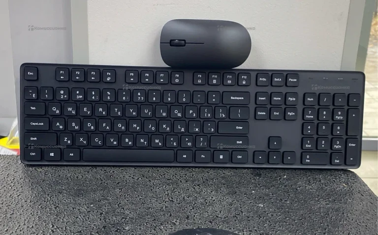 Клавиатура и мышь Xiaomi Mi Wireless Keyboard and Mouse Combo ENG WXJS01YM Русские буквы (черный)