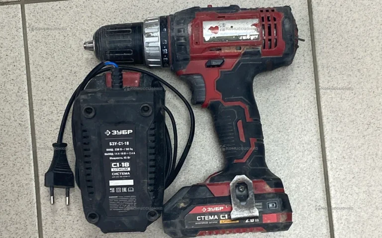 Шуруповерт аккумуляторный Зубр ДША 185