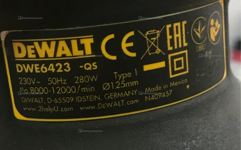 Эксцентриковая шлифмашина dewalt DWE6423