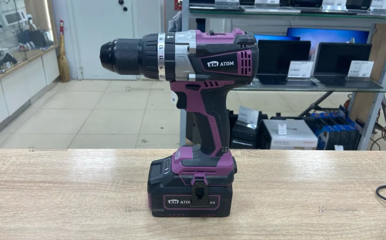 Аккумуляторная дрель-шуруповерт КМ АТОМ CID-184BL