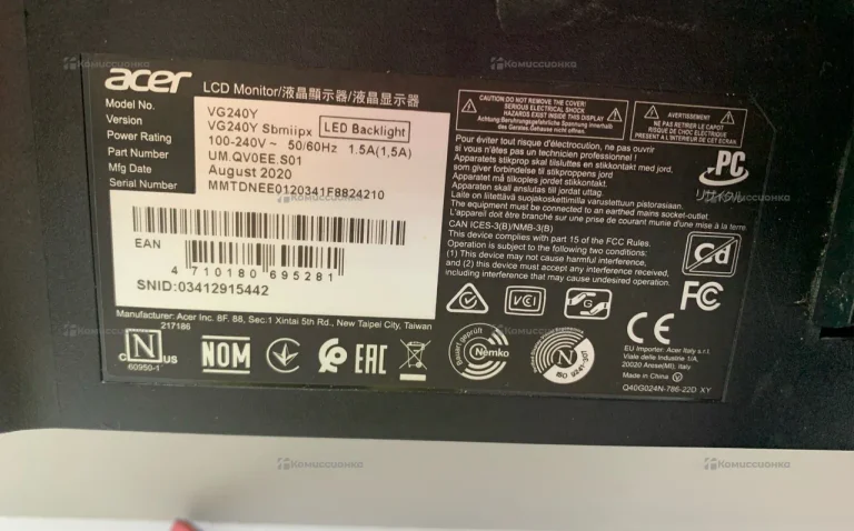 Монитор Acer vg 240