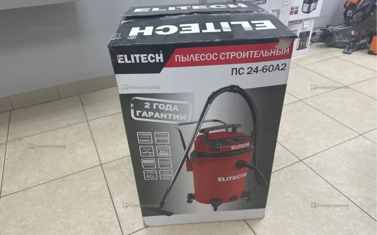 строительный пылесос elitech пс 24-60А2