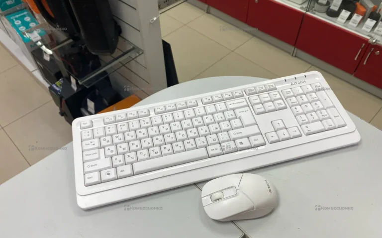 Белый Комплект безпроводная Клавиатура+мышь a4TECH