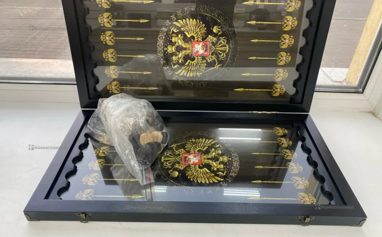Нарды чёрная кожа