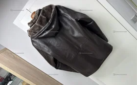 Кожанка зимняя с капюшоном shengdeya 60 размер