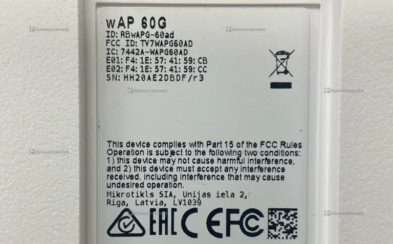 Роутер Mikrotik wAP 60G
