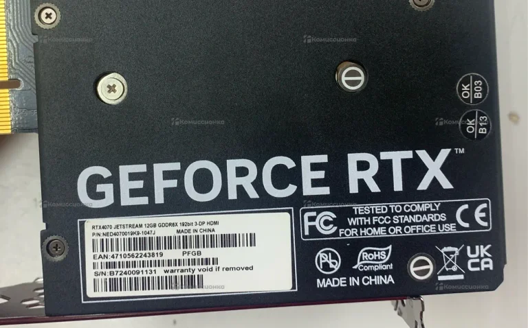 Видеокарта GeForce rtx 4070 12gb