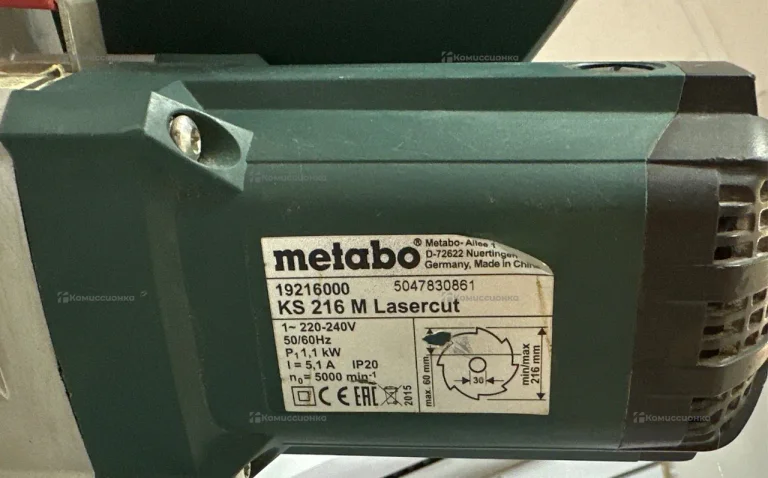 Торцовочная пила metabo KS 216 M Lasercut