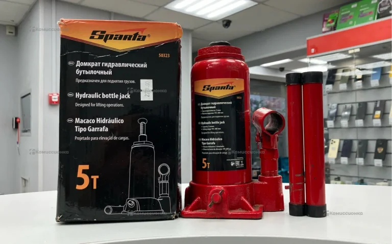 Домкрат гидравлический бутылочный Sparta 5 тонн