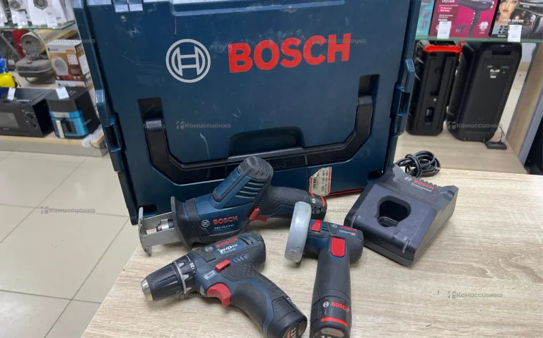 НАБОР BOSCH (шуруповерт+миниболгарка+сабельная пил
