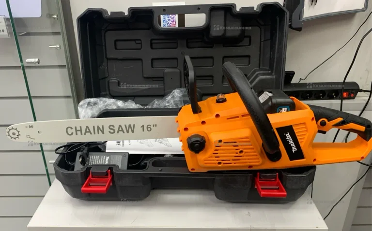 Цепная пила аккумуляторная Makita(оранжевая)