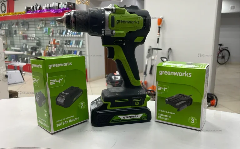 Дрель-шуруповерт Greenworks GD24DD90