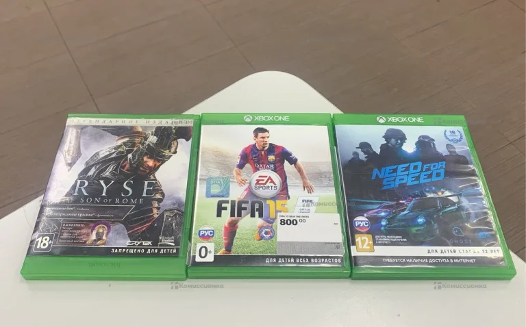 Диски Xbox One: FIFA 15, Need For Speed, Ryse Son,