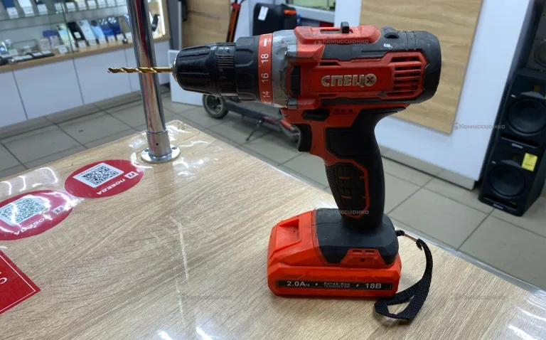 Аккумуляторная дрель шуруповёрт СПЕЦ БДА-18-ЛИ