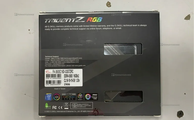Оперативная память G.SKILL F4-3600C16D-32GTZN