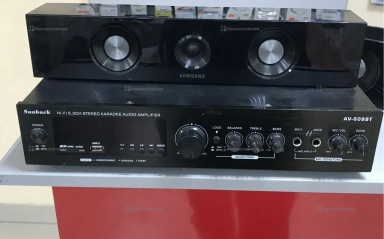 Усилитель Av-608bt +колонки Samsung