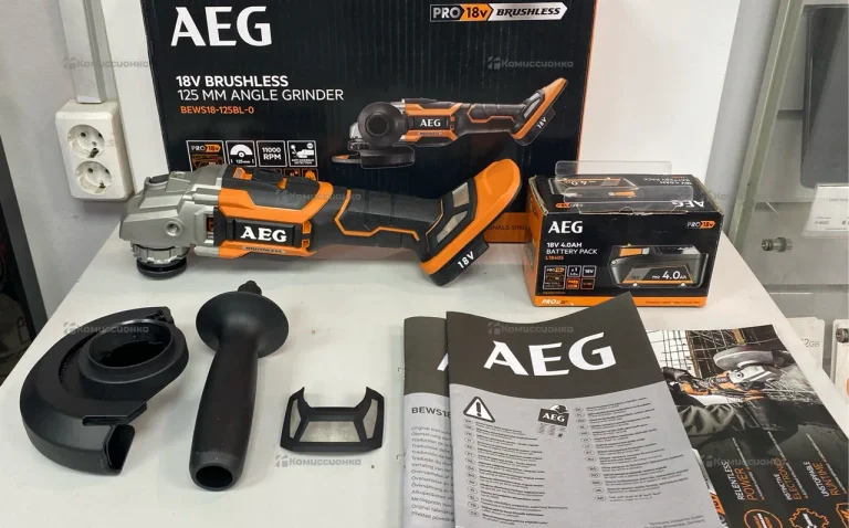 УШМ AEG BEWS 18-125X Li-402C 4.0Ач х2