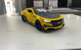 Металлическая машинка Chevrolet Camaro 1:24 инерционная детская игрушечная модель с подсветкой и звуком