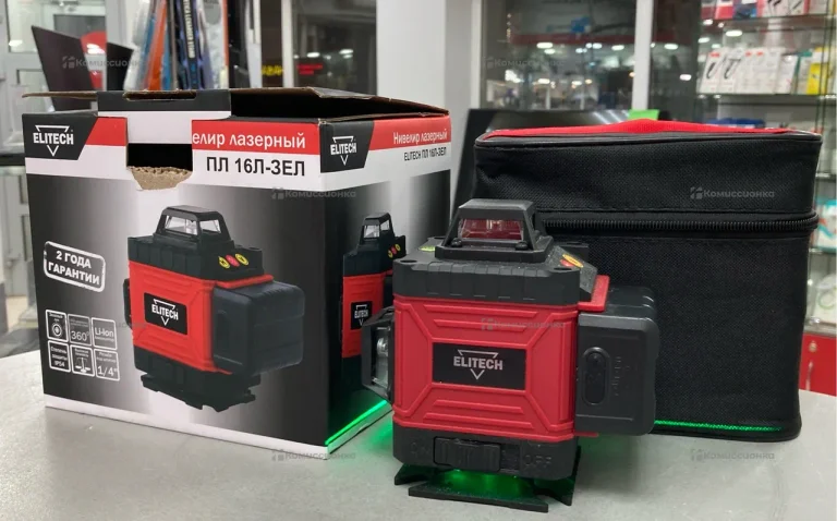 Лазерный уровень Elitech ПЛ 16Л-ЗЕЛ