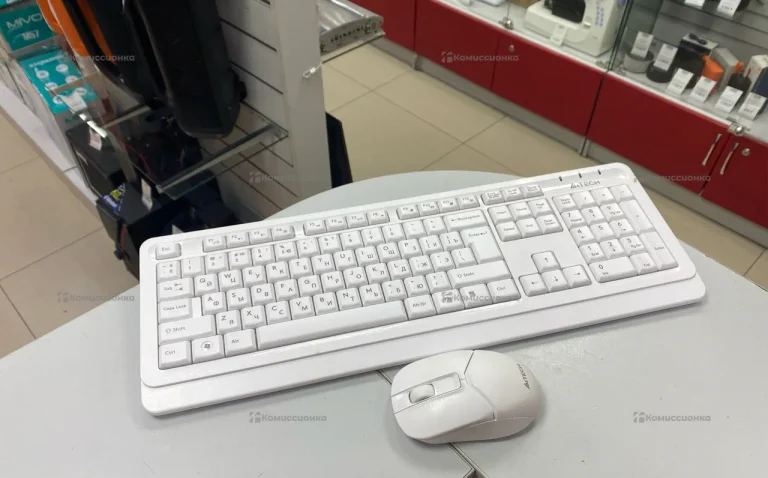 Белый Комплект безпроводная Клавиатура+мышь a4TECH